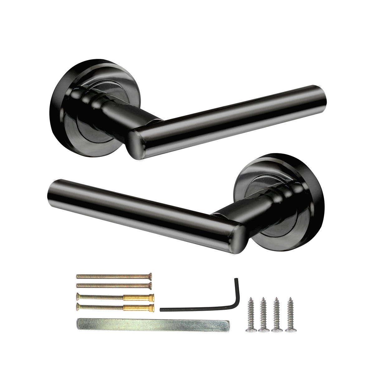 TBar Lever on Rose Black BuilderIronmongery